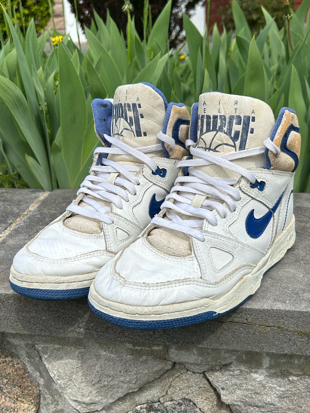 Vintage 80s 1987 Nike Air Delta Force Hi Top Sneakers Shoes 880305TH Jordan